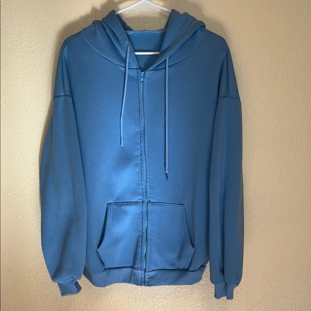 Blue Zip-Up Hoodie